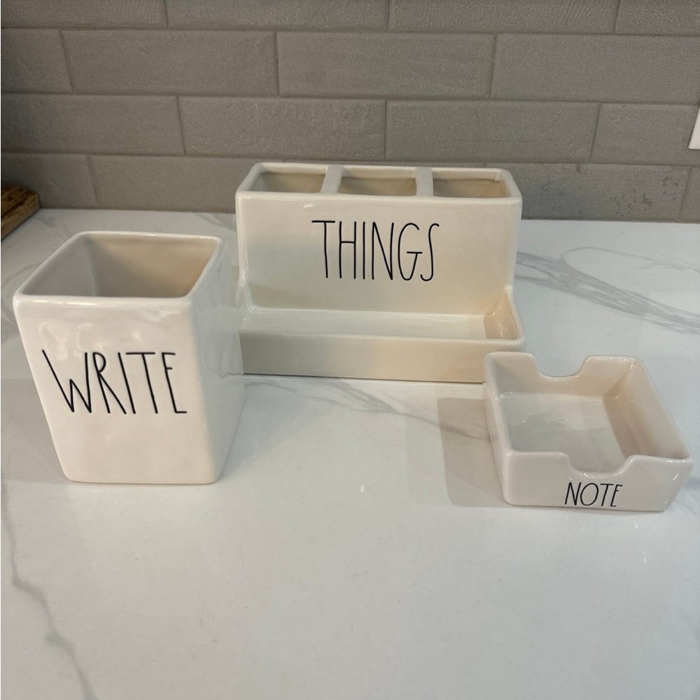 Rae Dunn office set, LOT of 3